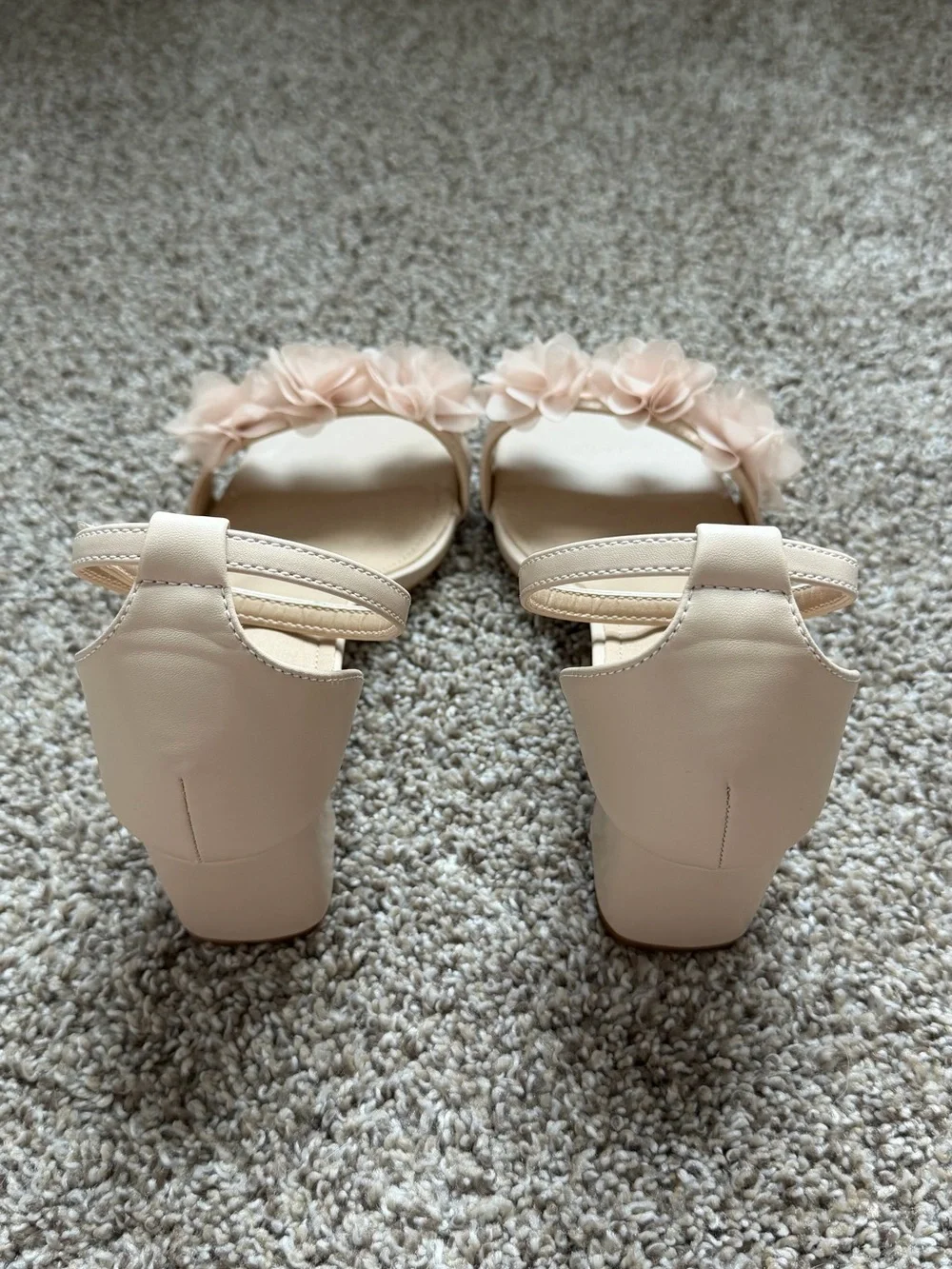 Women's Blush Floral Ankle-Strap Sandals
